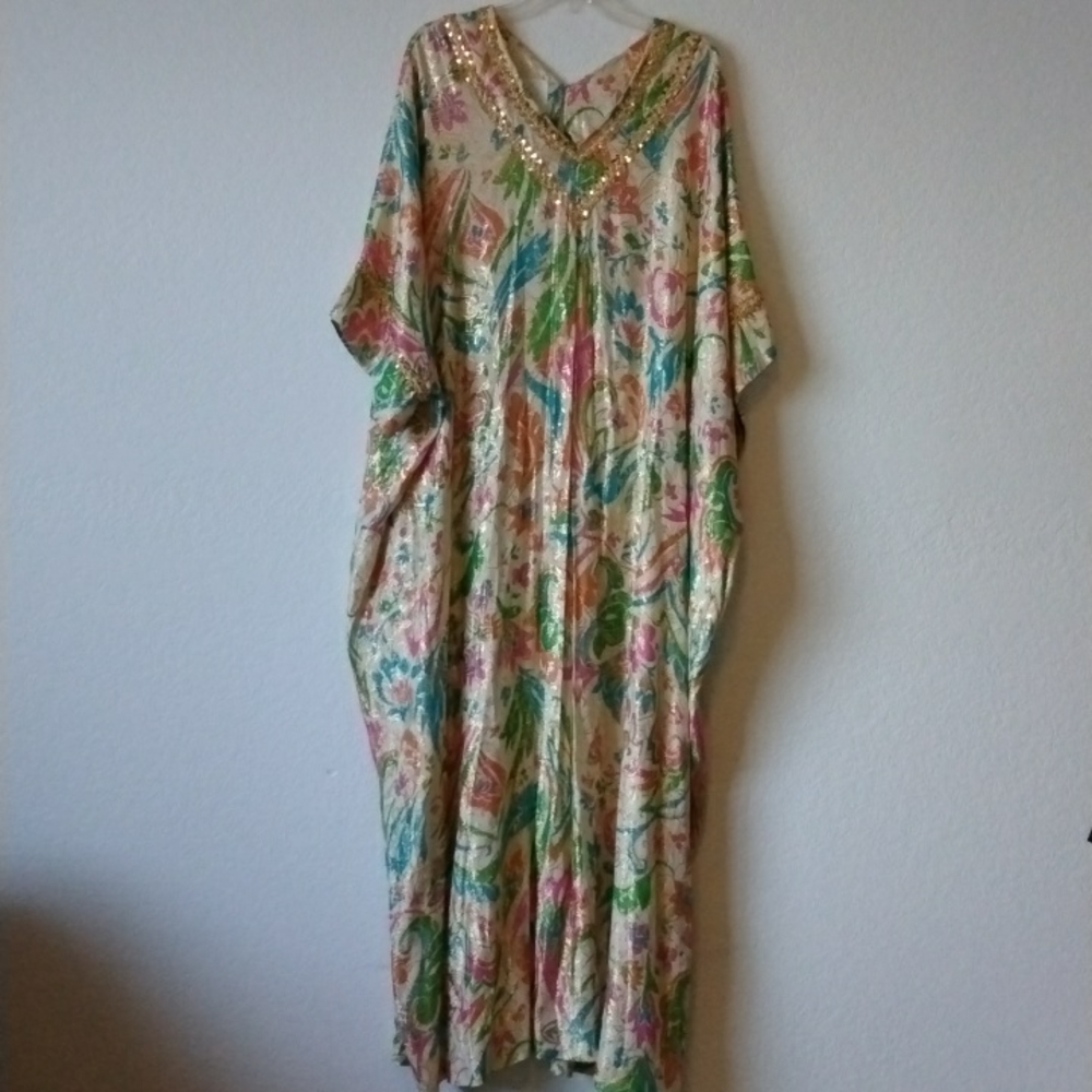 Vintage gold lame Lucie Ann loungewear